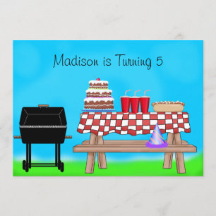 Invitation Barbecue Pique-Nique Anniversaire