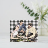 Invitation Barbecue rétro des années 1940 (Debout devant)