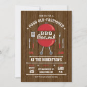 Invitation Barbecue Rustique (Devant)