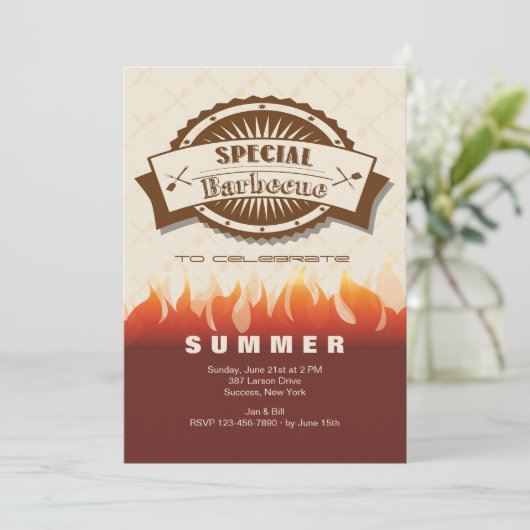 Invitation Barbecue Spéciale (Debout devant)