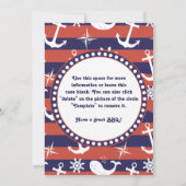 Invitation barbecue sur le thème de la plage Nauti (Dos)