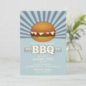 Invitation Barbecue Vintage rétro (Debout devant)