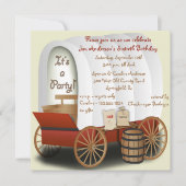 Invitation barbecue Wagon couvert (Devant)