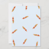 Invitation Barbeque Chill and Grill fête Bleu (Dos)