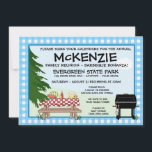 Invitation Barbeque de réunion familiale<br><div class="desc">Ajoutez tous vos propres détails à ces invitations amusantes,  de réunion familiale d'été!</div>