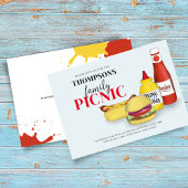 Invitation Barbeque Décontracté Été Pique-nique Famille Reuni