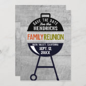 Invitation Barbeque Family Reunion Enregistrer la date Invita (Devant / Derrière)