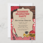 Invitation Barbeque Graduation Party (Devant)