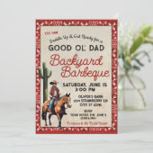 Invitation Barbeque Papa Western (Debout devant)