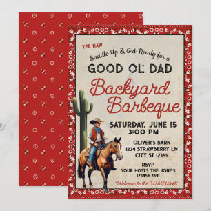 Invitation Barbeque Papa Western