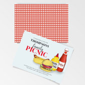 Invitation Barbeque Pique-nique Décontracté Famille Réunion H