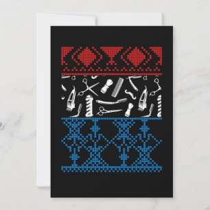 Invitation Barber Knit Ugly Christmas Sweater Gift
