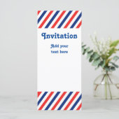 Invitation Barber Stripes (Debout devant)