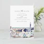 Invitation BARCELONA Espagne Skyline Destination Enregistrer  (Debout devant)