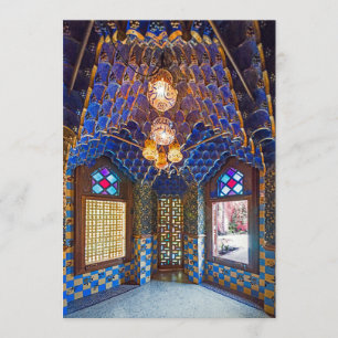 Invitation Barcelone. Gaudí. Casa Vicens.Intérieur. Ver.6.