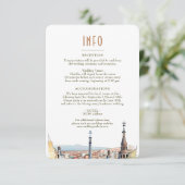 Invitation Barcelone Insérer INFO Détails Espagne Mariage Inv (Debout devant)