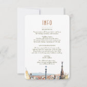 Invitation Barcelone Insérer INFO Détails Espagne Mariage Inv (Devant)