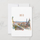 Invitation Barcelone Insérer INFO Détails Espagne Mariage Inv (Dos)