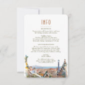 Invitation Barcelone Insérer INFO Détails Espagne Mariage Inv (Devant)