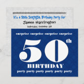 Invitation BARGAIN 50e SURPRISE Birthday Party BAR01 (Devant / Derrière)