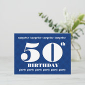 Invitation BARGAIN 50e SURPRISE Birthday Party BAR01 (Debout devant)