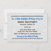 Invitation BARGAIN 50e SURPRISE Birthday Party BAR01 (Dos)