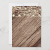 Invitation Baril de bois rustique et floral blanc 00e anniver (Dos)