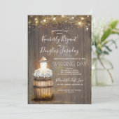 Invitation Baril de vin de respiration de bébé Mariage de lan (Debout devant)