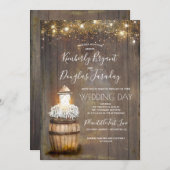 Invitation Baril de vin de respiration de bébé Mariage de lan (Devant / Derrière)