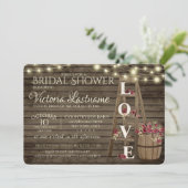 Invitation Baril de vin d'échelle et Fête des mariées russe R (Debout devant)