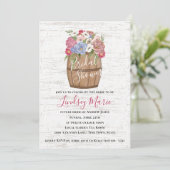 Invitation Baril de vin et Fête des mariées de fleurs (Debout devant)