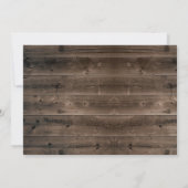 Invitation Baril de vin rustique et Fête des mariées d'échell (Dos)