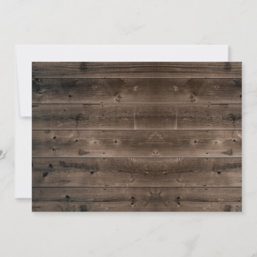 Invitation Baril de vin rustique et Fête des mariées d'échell (Dos)