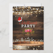 Invitation Baril en bois rustique et lumières Bébé' Respirati (Devant)