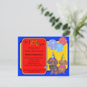 Invitation Barker d'anniversaire de la fête de Dachshund (Debout devant)