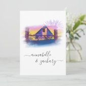 Invitation *~* Barn American Flag AR19 QR RSVP Mariage (Debout devant)