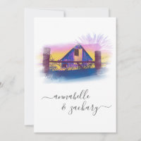 *~* Barn American Flag AR19 QR RSVP Mariage