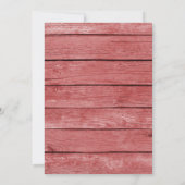 Invitation Barn Bois Rustique Dusty Fleurs Fête de chauffage  (Dos)