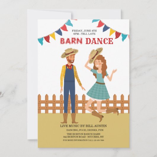 Invitation Barn Dance (Devant)