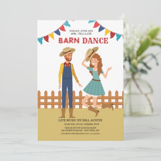 Invitation Barn Dance (Debout devant)