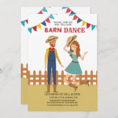 Invitation Barn Dance (Devant / Derrière)