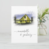 Invitation *~* Barn Drapeau américain RSVP QR AR19 Mariage (Debout devant)