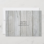 Invitation Barn Wood Rose Heart Photo Après Mariage (Dos)