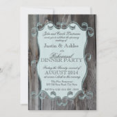Invitation Barn Wood Sign Rehearer Diner Party (Devant)