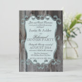 Invitation Barn Wood Sign Rehearer Diner Party (Debout devant)