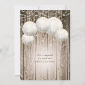 Invitation Barn Wood Under the Stars Mariage Paper Lantern (Dos)