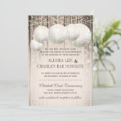 Invitation Barn Wood Under the Stars Mariage Paper Lantern (Debout devant)