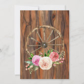 Invitation Barne Bois Lights Boots Horse Wagon Wheel Mariage (Dos)