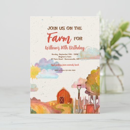 Invitation Barne rouge (Debout devant)