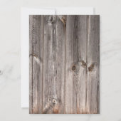 Invitation Barne rustique avec Mariage de marguerites bleues (Dos)